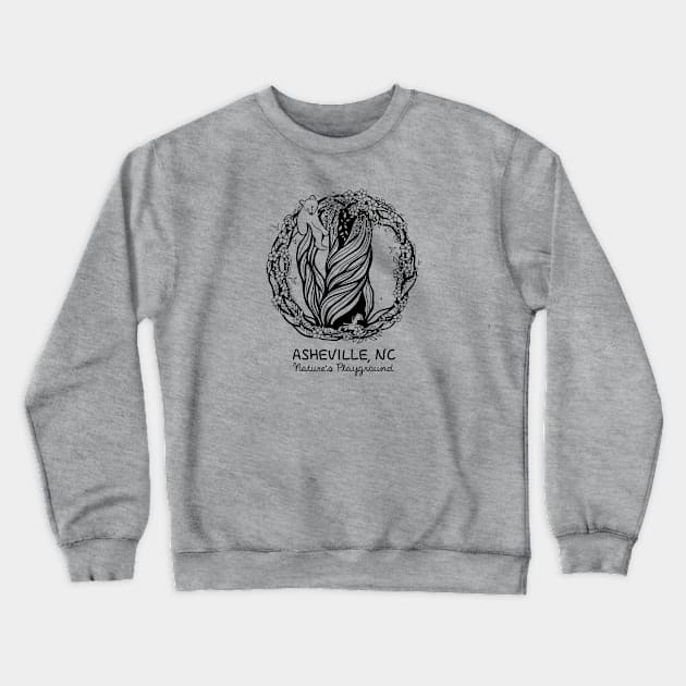 Nature's Playground Asheville, NC - BO GreyBG 05 Crewneck Sweatshirt by AVL Merch